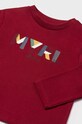 Бавовняний лонгслів для немовлят Mayoral 108.3E.Baby.9BYH бордо AW24
