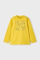 Mayoral longsleeve din bumbac pentru copii print galben 173.5C.Mini.9BYH