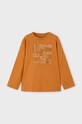 Mayoral longsleeve bawełniany dziecięcy nadruk pomarańczowy 173.5C.Mini.9BYH