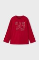 Mayoral longsleeve bawełniany dziecięcy nadruk czerwony 173.5C.Mini.9BYH