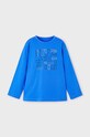 Dětské bavlněné tričko s dlouhým rukávem Mayoral kulatý modrá 173.5C.Mini.9BYH