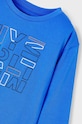 Dětské bavlněné tričko s dlouhým rukávem Mayoral 173.5C.Mini.9BYH modrá AW24