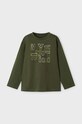 Dětské bavlněné tričko s dlouhým rukávem Mayoral kulatý zelená 173.5C.Mini.9BYH