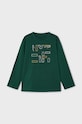 Mayoral longsleeve bawełniany dziecięcy 173.5C.Mini.9BYH zielony AW24