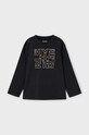 Mayoral longsleeve bawełniany dziecięcy nadruk czarny 173.5C.Mini.9BYH