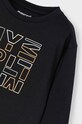 Mayoral longsleeve bawełniany dziecięcy 173.5C.Mini.9BYH czarny AW24