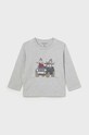 Mayoral longsleeve din bumbac pentru bebeluși print gri 2034.3D.Baby.9BYH