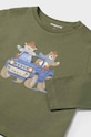 Dětské bavlněné tričko s dlouhým rukávem Mayoral 2034.3D.Baby.9BYH zelená AW24