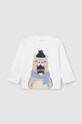 Mayoral longsleeve bawełniany niemowlęcy nadruk beżowy 2035.3D.Baby.9BYH