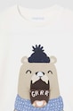 Chłopiec Mayoral longsleeve bawełniany niemowlęcy 2035.3D.Baby.9BYH beżowy