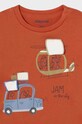 Chłopiec Mayoral longsleeve bawełniany niemowlęcy 2038.3E.Baby.9BYH pomarańczowy