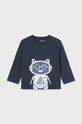 Mayoral longsleeve bawełniany niemowlęcy nadruk granatowy 2040.3F.Baby.9BYH