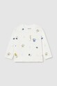 Mayoral longsleeve bawełniany niemowlęcy wzorzyste beżowy 2041.3F.Baby.9BYH