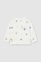 Mayoral longsleeve bawełniany niemowlęcy wzorzyste beżowy 2041.3F.Baby.9BYH