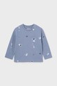 Mayoral longsleeve bawełniany niemowlęcy wzorzyste niebieski 2041.3F.Baby.9BYH