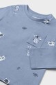 Mayoral longsleeve bawełniany niemowlęcy 2041.3F.Baby.9BYH niebieski AW24