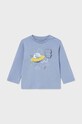 Mayoral longsleeve din bumbac pentru bebeluși imprimeu albastru 2042.3F.Baby.9BYH