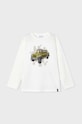 Mayoral longsleeve bawełniany dziecięcy 4052.5F.Mini.9BYH zielony AW24