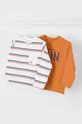 Mayoral longsleeve din bumbac pentru copii 2-pack print portocaliu 4053.5F.Mini.9BYH