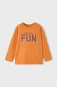 Mayoral longsleeve din bumbac pentru copii 2-pack 4053.5F.Mini.9BYH portocaliu AW24