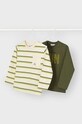 Dětské bavlněné tričko s dlouhým rukávem Mayoral 2-pack potisk zelená 4053.5F.Mini.9BYH