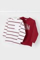 Mayoral longsleeve din bumbac pentru copii 2-pack print maro 4053.5F.Mini.9BYH