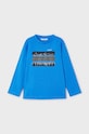 Mayoral longsleeve bawełniany dziecięcy 4055.5G.Mini.9BYH niebieski AW24