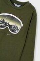 Dětské bavlněné tričko s dlouhým rukávem Mayoral 4056.5G.Mini.9BYH zelená AW24