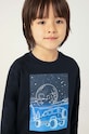 Mayoral longsleeve bawełniany dziecięcy 4057.5G.Mini.9BYH niebieski
