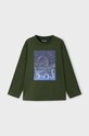 Mayoral longsleeve din bumbac pentru copii print verde 4057.5G.Mini.9BYH