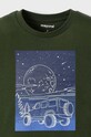 Mayoral longsleeve bawełniany dziecięcy 4057.5G.Mini.9BYH zielony AW24