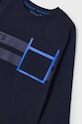 Băieți Mayoral longsleeve din bumbac pentru copii 4058.5H.Mini.9BYH bleumarin