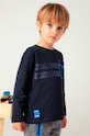 Mayoral longsleeve din bumbac pentru copii bleumarin 4058.5H.Mini.9BYH