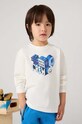 Mayoral longsleeve bawełniany dziecięcy nadruk beżowy 4059.5H.Mini.9BYH
