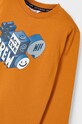 Dětské bavlněné tričko s dlouhým rukávem Mayoral 4059.5H.Mini.9BYH oranžová AW24