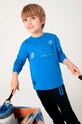 Mayoral longsleeve bawełniany dziecięcy 4060.5H.Mini.9BYH niebieski