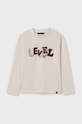 Mayoral longsleeve din bumbac pentru copii 7079.7A.Junior.9BYH bej AW24