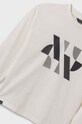 Mayoral longsleeve bawełniany dziecięcy 7080.7B.Junior.9BYH beżowy AW24