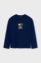 Mayoral longsleeve din bumbac pentru copii print bleumarin 7082.7B.Junior.9BYH