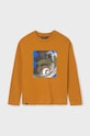 Mayoral longsleeve din bumbac pentru copii 2-pack 7083.7C.Junior.9BYH portocaliu AW24