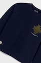 Хлопковый детский лонгслив Mayoral 7085.7C.Junior.9BYH тёмно-синий AW24