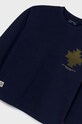 Mayoral longsleeve bawełniany dziecięcy 7085.7C.Junior.9BYH granatowy AW24