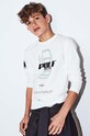 Mayoral longsleeve din bumbac pentru copii print verde 7087.7D.Junior.9BYH