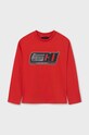 Mayoral longsleeve din bumbac pentru copii 7088.7D.Junior.9BYH portocaliu AW24