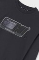 Mayoral longsleeve bawełniany dziecięcy 7088.7D.Junior.9BYH szary AW24