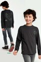 Mayoral longsleeve bawełniany dziecięcy nadruk szary 7089.7D.Junior.9BYH
