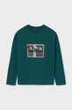 Dječja pamučna majica dugih rukava Mayoral 2-pack 7090.7D.Junior.9BYH zelena AW24