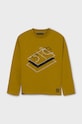 Mayoral longsleeve din bumbac pentru copii 7093.7E.Junior.9BYH verde AW24