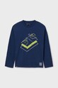 Mayoral longsleeve bawełniany dziecięcy nadruk granatowy 7093.7E.Junior.9BYH