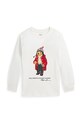 Dječja pamučna majica dugih rukava Polo Ralph Lauren print bež 322883620008